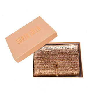 Bolsa Carteira Santa Lolla Dourada Tramada Corrente - Compre 1 Leve 2 (Oferta Especial)