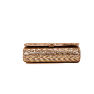 Bolsa Carteira Santa Lolla Dourada Tramada Corrente - Compre 1 Leve 2 (Oferta Especial)